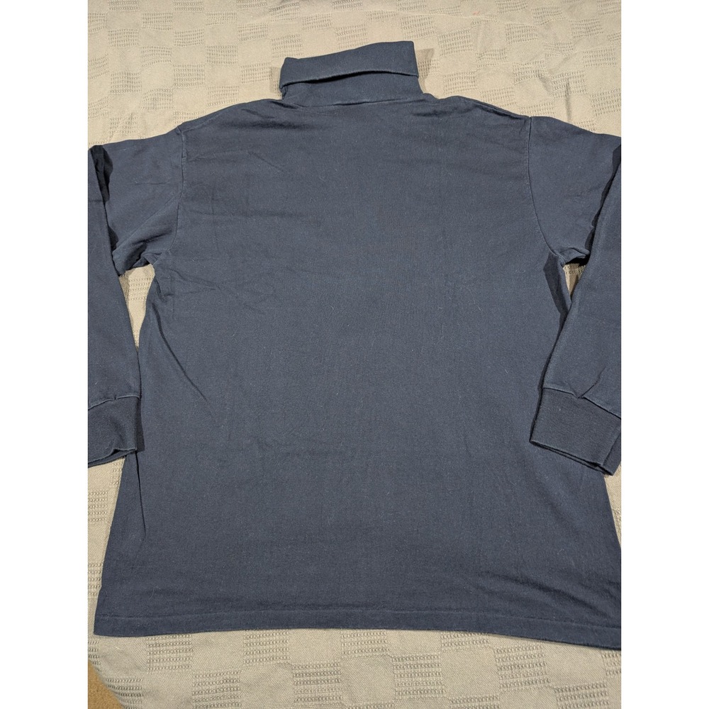 Vintage Liberty NYPD Police Dept Turtleneck Shirt Navy Blue Cotton Mens XL USA - Picture 5 of 7
